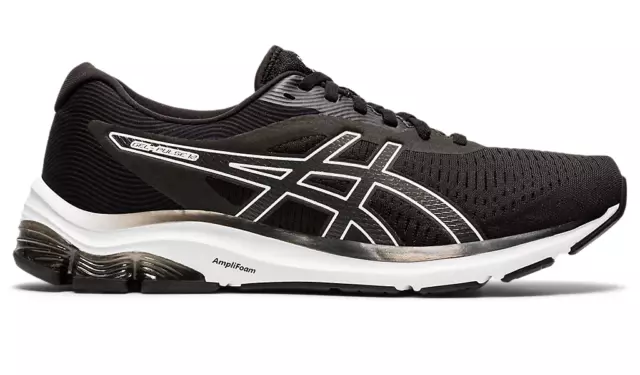 Asics Gel Pulse 12 Mens Running ShoesTrainers Black White Size UK 12 EUR 48