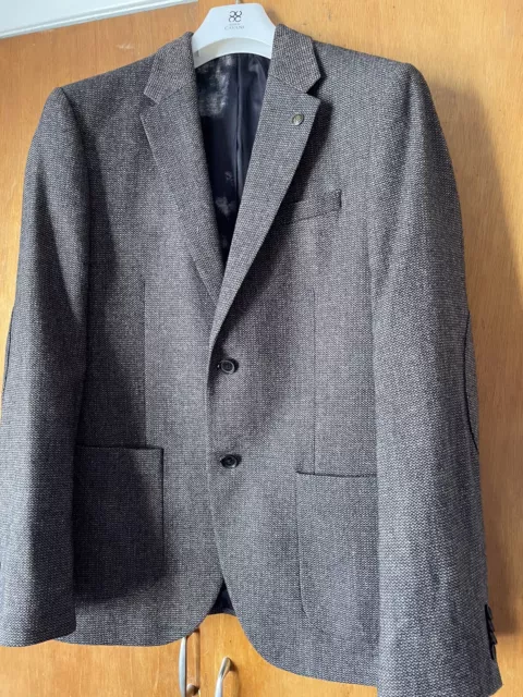 Giacca da cena John Rocha da uomo in tweed grigio scuro 40R