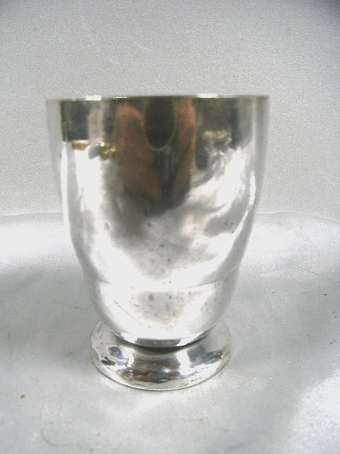 Timbale Christofle Malmaison Sur Piédouche – Gravée MORGANE – Argenté, Brillant – Neuf Avec Défaut Mineur