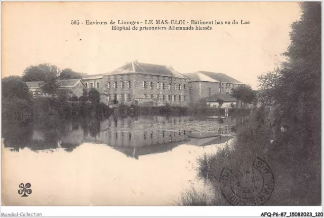 AFQP6-87-0573 - environs de LIMOGES - le MAS-ELOI - bâtiment bas vu du lac -