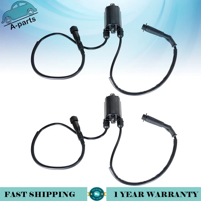 For Honda VT600C VT600Cd Shadow VLX 88-07 2Pcs Ignition Coil & Spark Plug Cap US