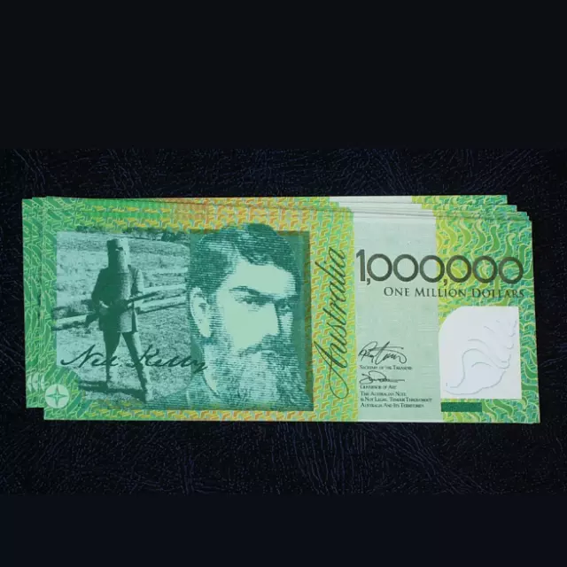 10x Replica Australian $1 Million Dollar Note Bill Ned Kelly Sydney Opera House