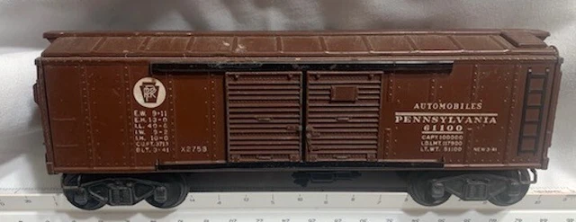 Lionel 0 Scale PRR Pennsylvania Automobile Box Car 61100  X2758