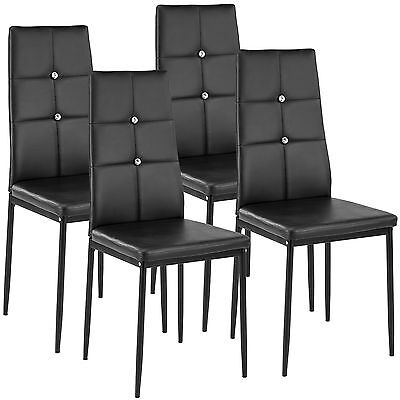 TecTake 4x Chaise de salle à manger ensemble meuble salon design chaises de cuisine marr 