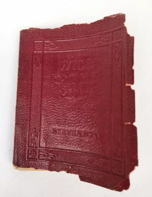 Little Leather Library  Will 'O The Mill Stevenson Miniature Book Antique Red