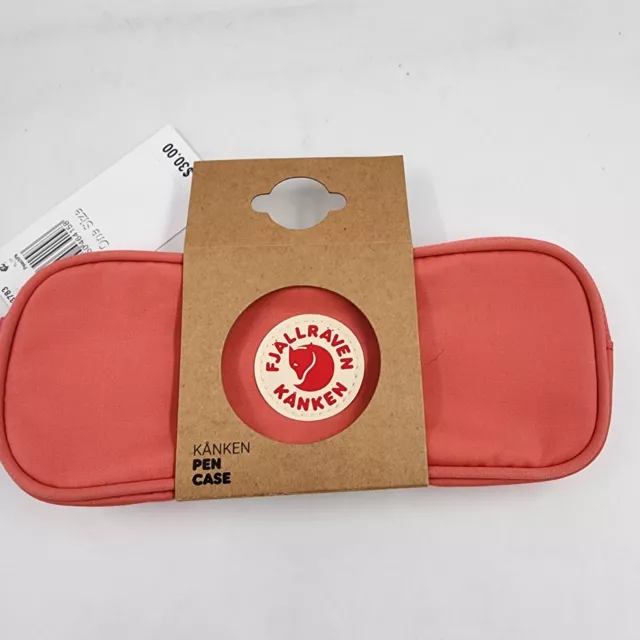 FJÄLLRÄVEN Kanken Pen Case Womens One Size Peach Pink Zipper Closure Logo Detail