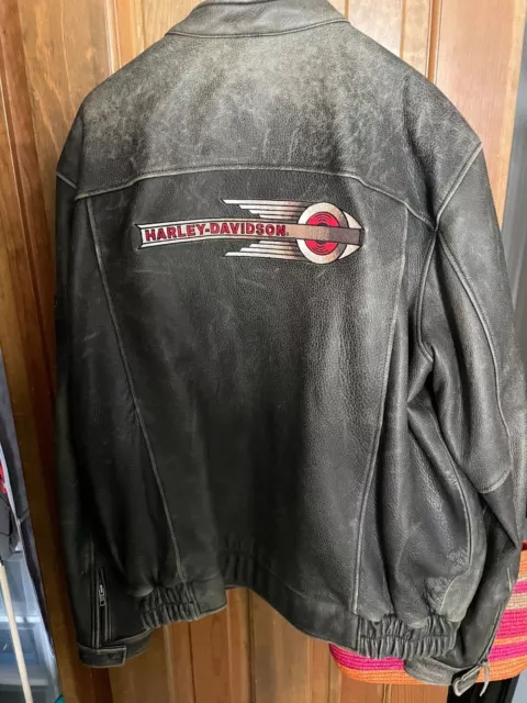Harley-Davidson Brown Leather l Motorcycle Jacket Size 2XL.  Great style. 
