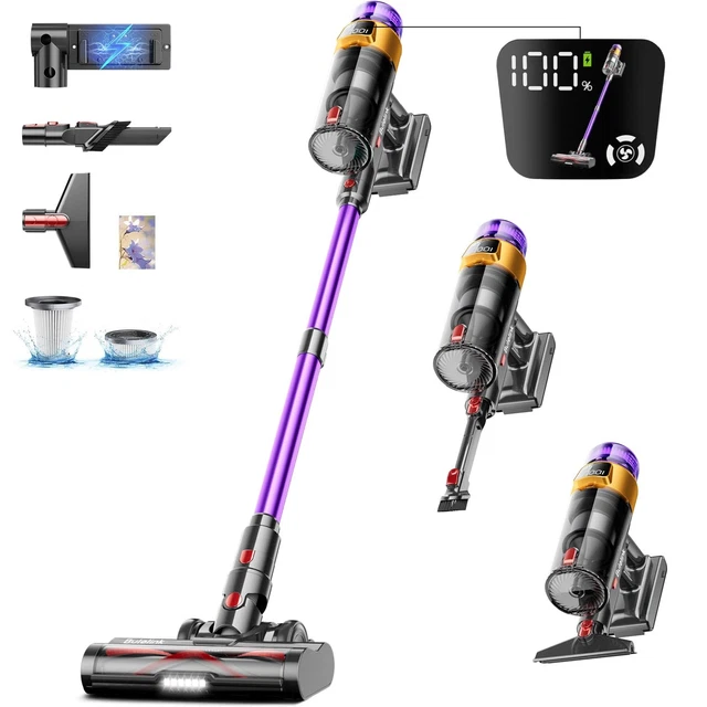 Scopa Elettrica Senza Fili Ariete 22v - Aspirabriciole 2 In 1, Con Spazzola Motorizzata LED - Leggera E Potente - Foto 7