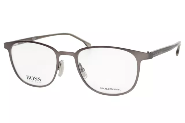 Hugo Boss 1089 R80 Matte Gray Stainless Steel Men's Eyeglasses 53-19-145 W/Case