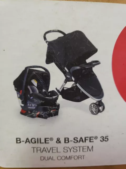 Britax B-Agile 3 + B-Safe 35 Stroller And Car Seat Combo Travel Syste New In Box