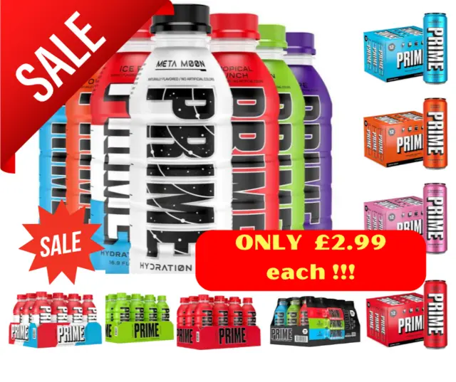Prime Hydration Drink by Logan Paul & KSI ALL FLAVOURS UK USA