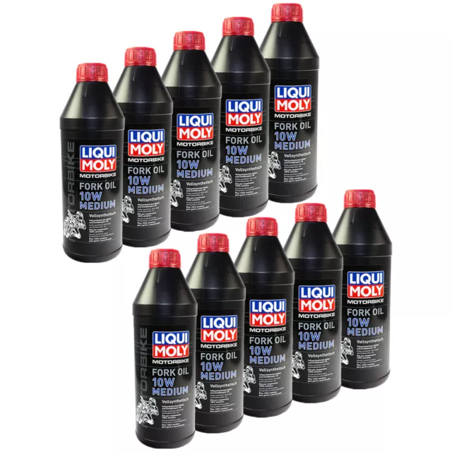 Olio forcella olio LIQUI MOLY moto 10W medium 10x1 litro olio ammortizzatore olio ammortizzatore