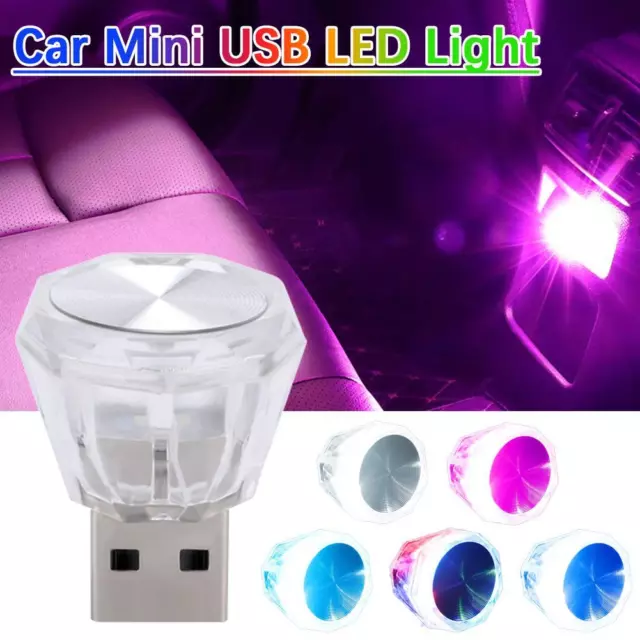 LED USB AUTO Abitacolo Auto Luce Neon Wireless Atmosfera Lampada