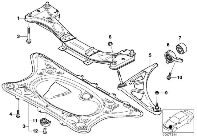 Original BMW 51717893609 - Versteifungsplatte 3er Z4 3