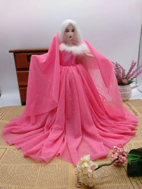 ON SALE Popular Barbie Doll sized Cloth-A Pretty Big Gown+A long Veil-Best Gift* 2