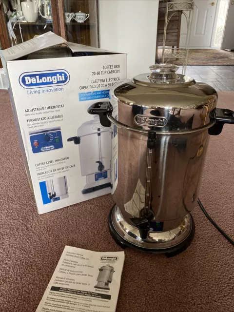 DeLonghi DCU60 Ultimate Coffee Maker Pot Urn 20 - 60 Cup Stainless Steel