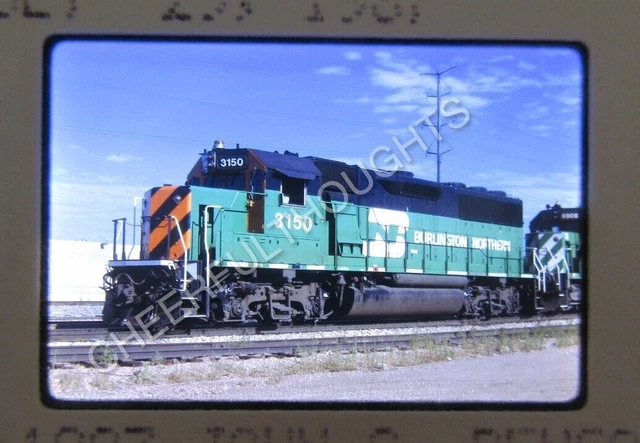 Original '87 Kodachrome Slide BN Burlington Northern 3150 GP50 Denver, CO  35E53