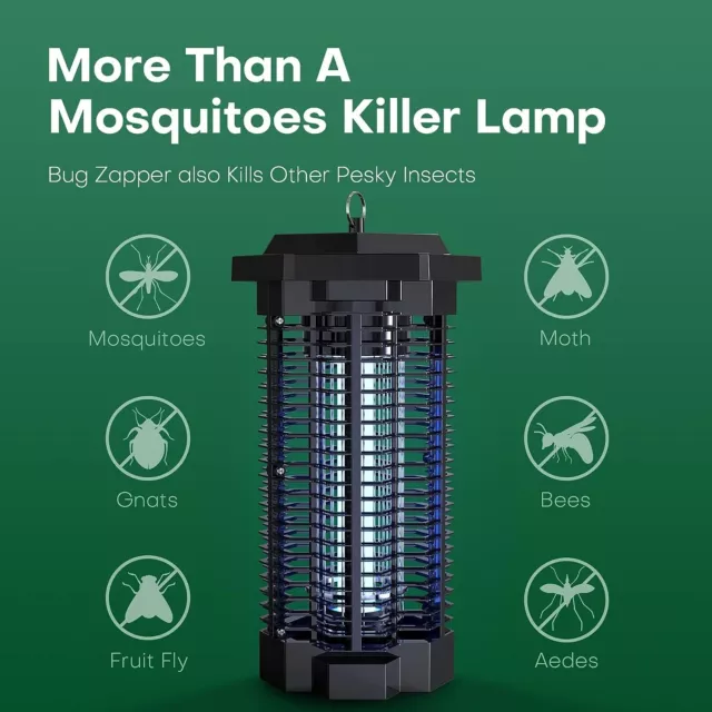 Lámpara Antimosquitos Trampa Mata Insectos Eléctrico Con Bombilla Reemplazable 2