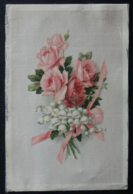 ROSES LILY OF THE VALLEY 190mm x 130mm Imperial Tobacco PREMIUM SILK 1913