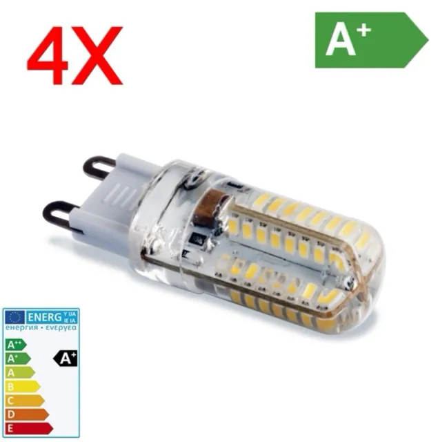 4 Stück 3W 64 LED G9 ultra-hell 230V Kalt weiß soft Birne Lampe Leuchtmittel SMD