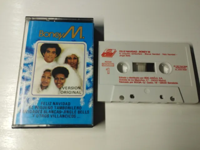 Boney M Feliz Navidad Ariola 1987 Spain Press - Cinta Tape Cassette