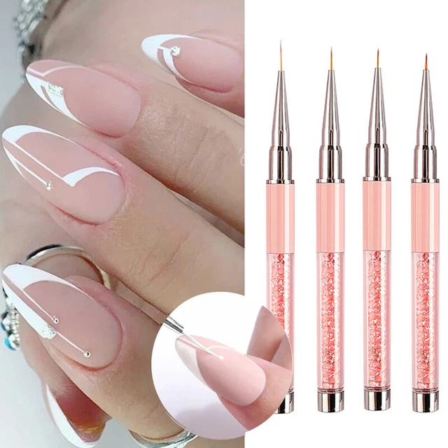 Cepillo de arte en uñas herramienta de manicura arte en uñas pluma de dibujo acrílico delineador de uñas pluma