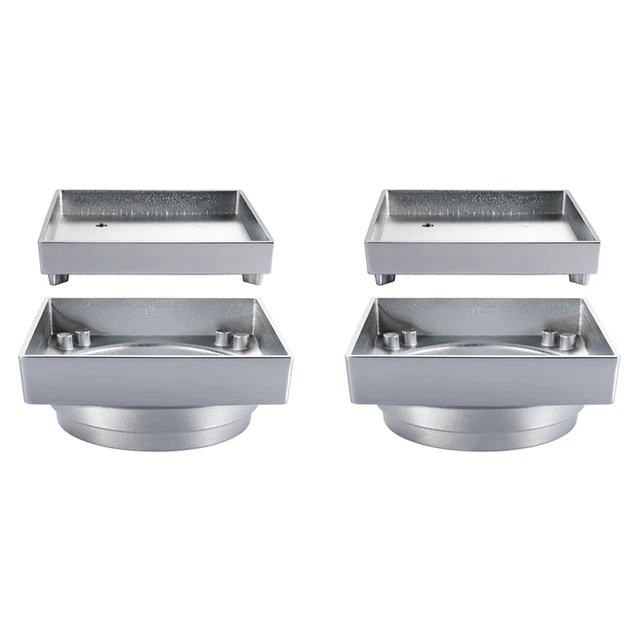 2X Floor Drains Copper Square Shower Floor Drains Tile Insert  Channel BathrQ3F1