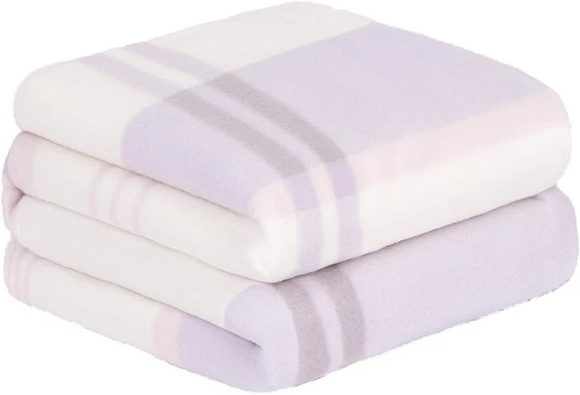 Coperta in Pile a Quadri per Divano, Calda Coperta Da Picnic in Pile per Letto,