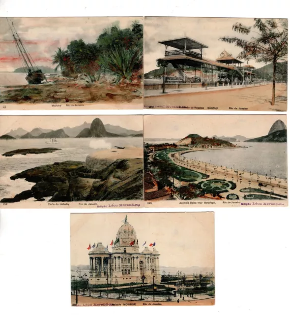 10 Vintage Brazil Postcards, Rio De Janeiro, Circa 1900 3