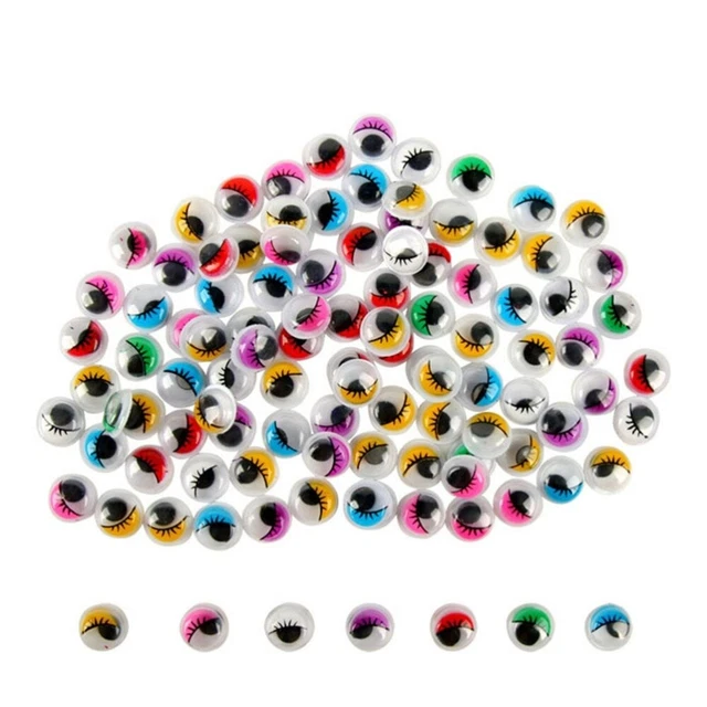 100 piezas juguetes para ojos móviles tamaño 15 mm portátiles surtidos de colores hágalo usted mismo artesanía