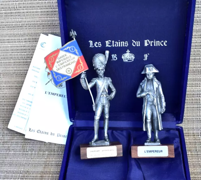 Les Etains du Prince Napoleon, Lt. Porte-Drapeau French HISTORY 2 Figures Pewter