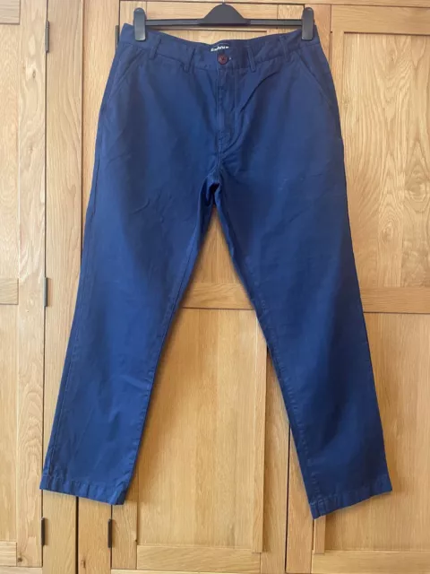 Barbour Mens 38X32 Blue Cotton Trousers-Bnwot