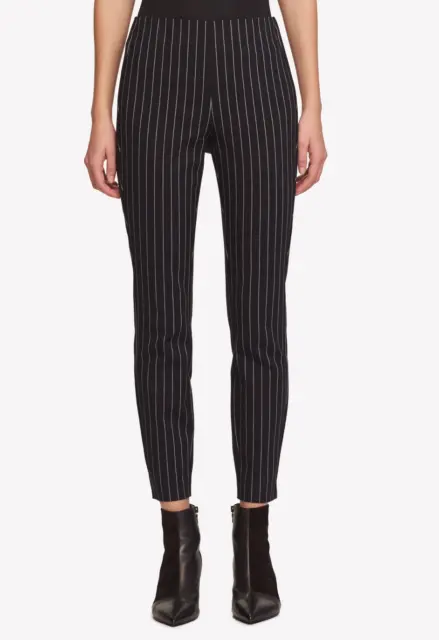 NWT $295 Rag & Bone Simone Pinstripe Pants in Black & White sz 0/XXS XS