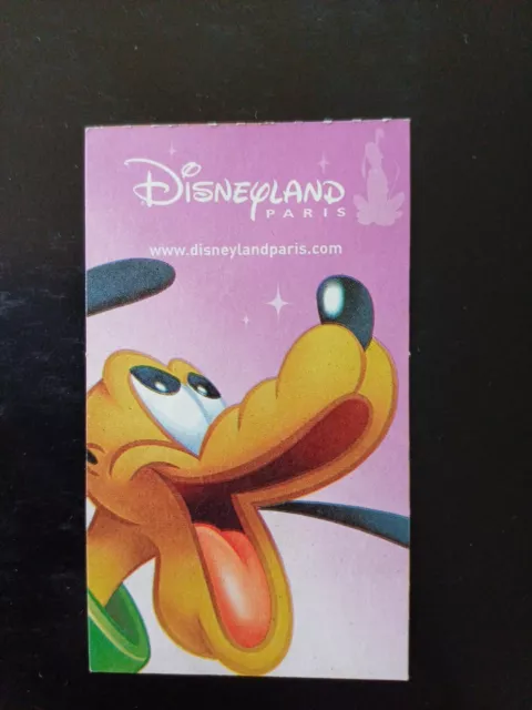 pass Euro Disney Disneyland Pluto 2016 verso 2 Parcs QR Code  TTB