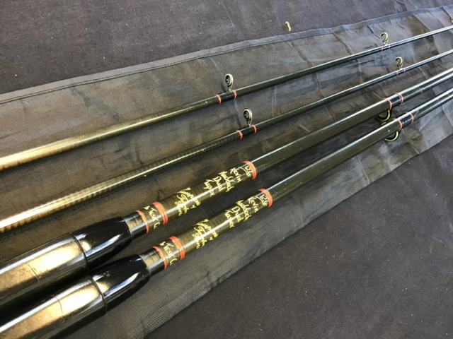 RARE VINTAGE PAIR of Kevin Maddocks Simpsons of Turnford carp rods 12ft ...