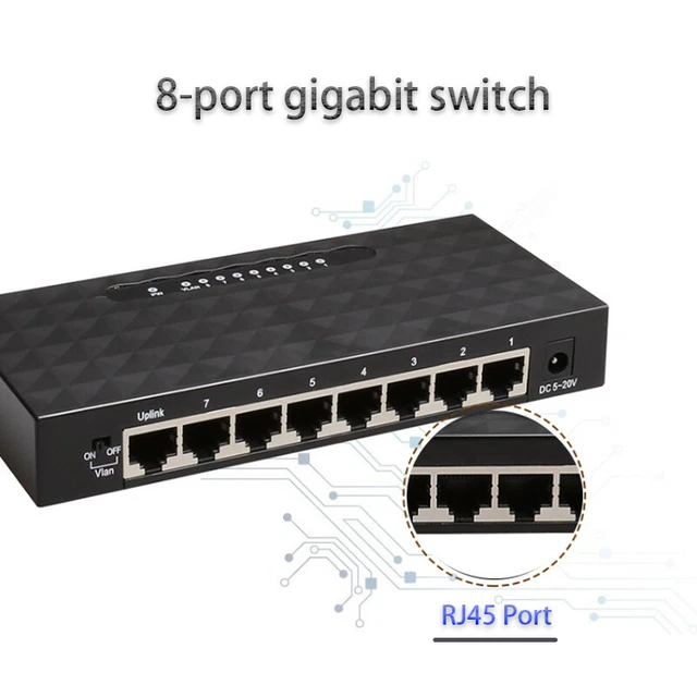 VLAN FAST Network Switch RJ45 Hub game gigabit switch