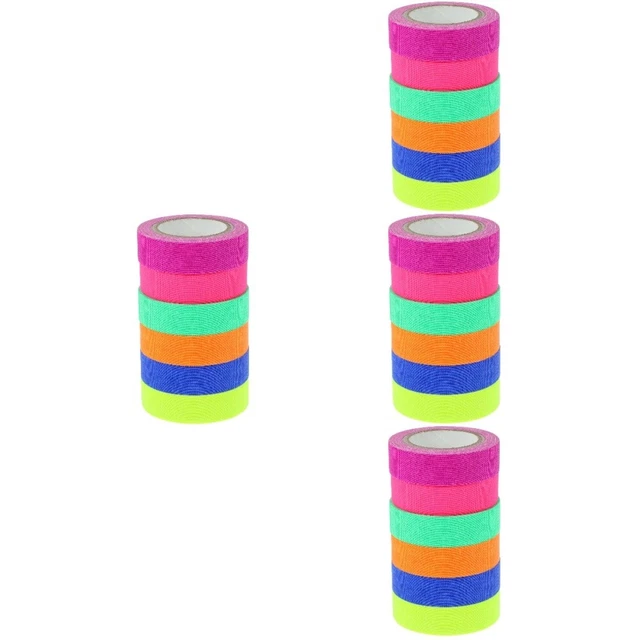 24 rouleaux UV Blacklight Tapes Fluorescent Tapes Ruban de néon Tissu Ruban à