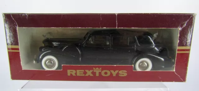 Rextoys 1:43 Scale Model Car - Cadillac V16 1938-1940 Formal Sedan (Black)