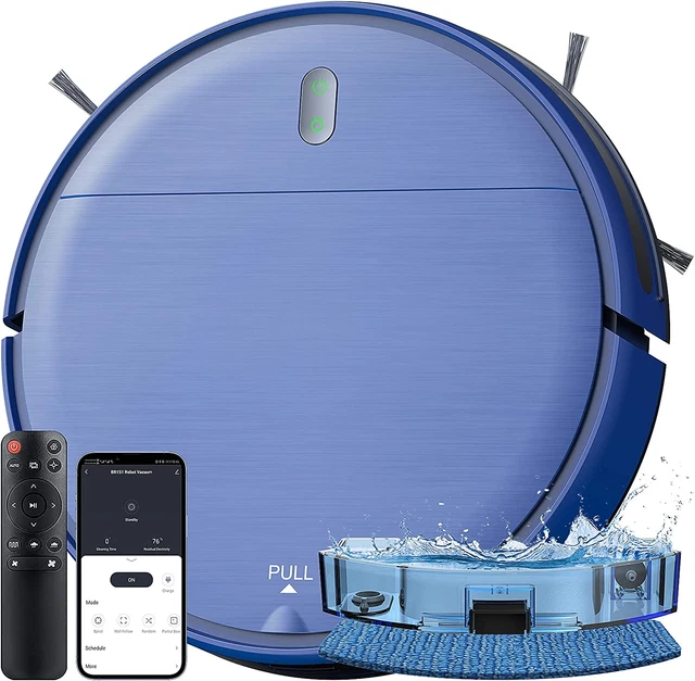 Robot Vacuum Cleaner, Robotic Vacuum and Mop Combo Compatible with Alexa/Wifi/Ap