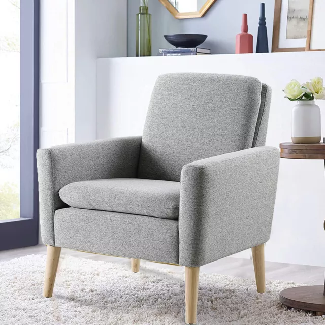 Premium Accent Fabric Chair Single Sofa Comfy Upholstered Arm Chair Living Room