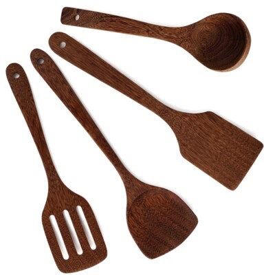 utensili da cucina cucchiaio da forno e cucchiaio da cucina cucchiai da zuppa Set di 4 cucchiai in legno in legno di faggio 4 pezzi 