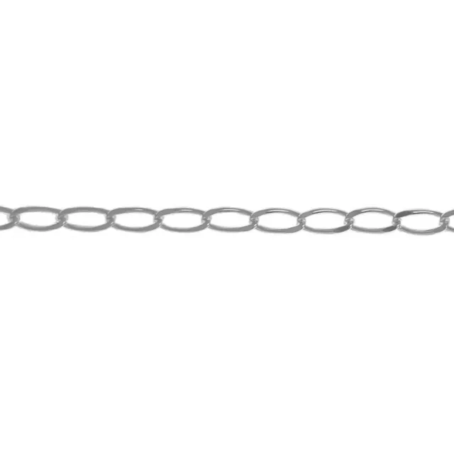 Chaîne de cou maille Cheval en Argent 925 - Longueur au choix - Largeur 1,5mm