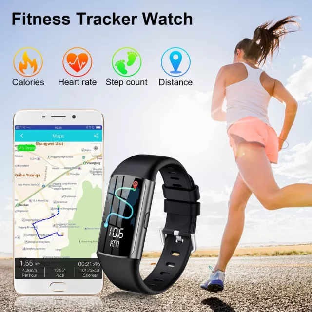 ✅ Tipmant Smartwatch Fitnessuhr Puls Blutdruckmessung, Tracker, Wasserdicht IP68 3