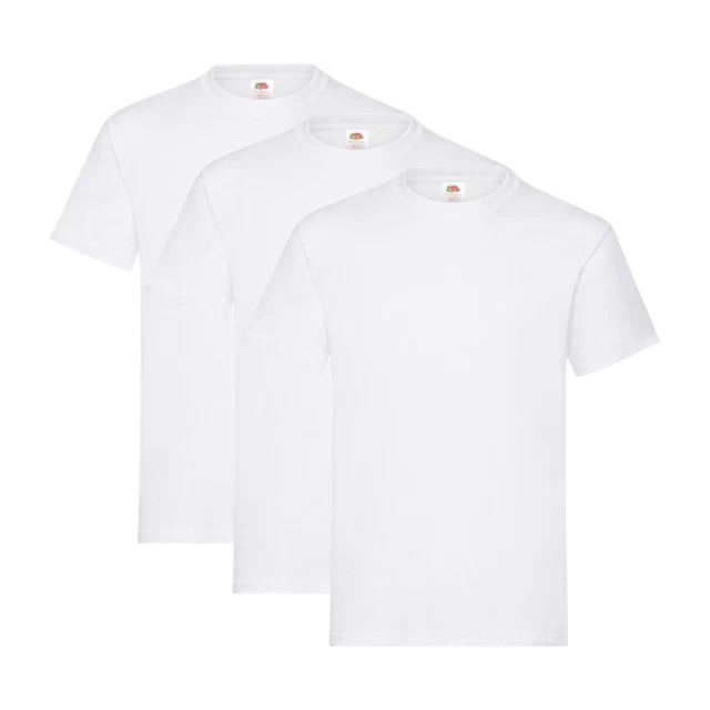 Loom PC Camiseta Básica De Algodón Fruit Of The Loom Para Hombre - Mangas Cortas, Tallas S A 2XL Camisetas Algodon Hombre