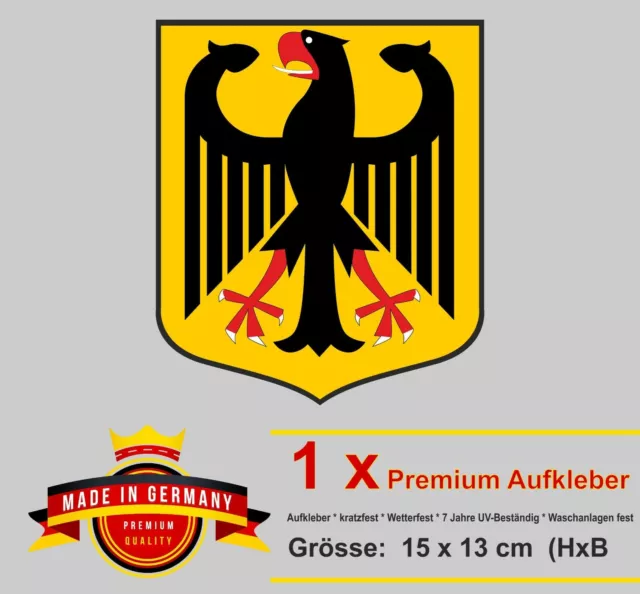 AUTO AUFKLEBER DEUTSCHLAND Wappen deutscher Adler Germany Caravan LKW  Sticker EUR 6,95 - PicClick FR