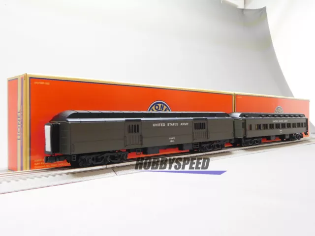 LIONEL USATC 18" PASSENGER CAR 2-PACK A O GAUGE Army troop train 2327140 NEW