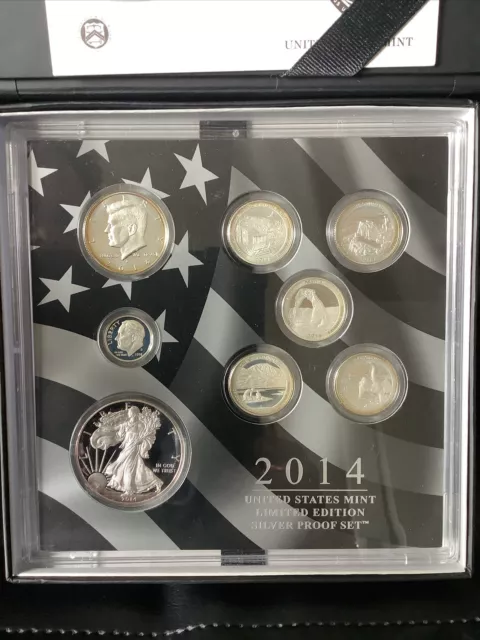 2014 Limited Edition US Mint Silver Proof  Set, OGP, Box & COA