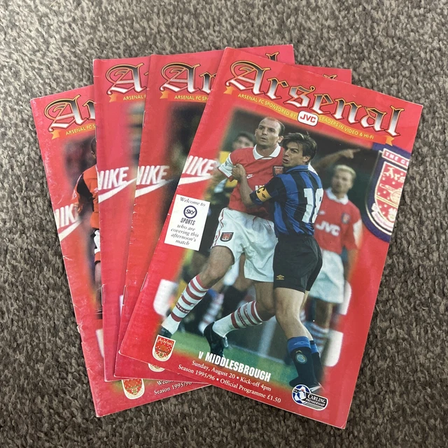 ARSENAL FOOTBALL CLUB Programmes 1995 1996 Season £6.00 PicClick UK