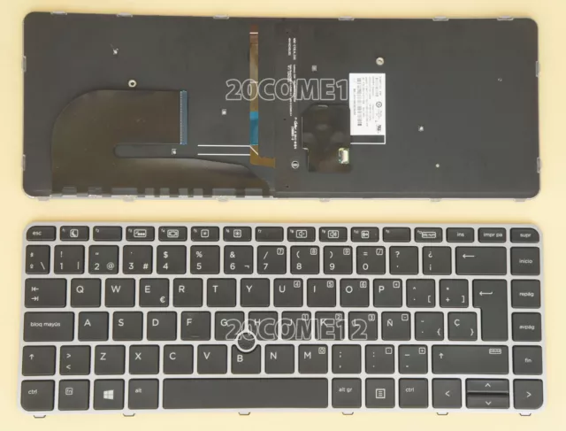 For HP Elitebook 745 G3 745 G4 840r G4 846r G4 keyboard Backlit Spanish Teclado