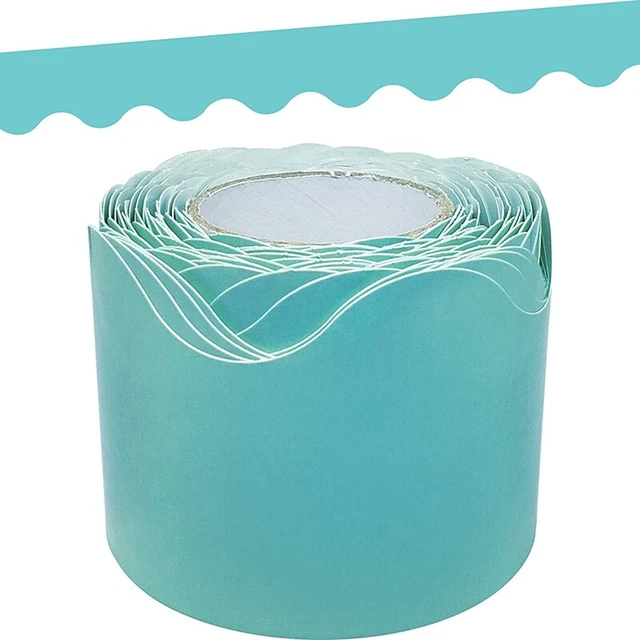 Scalloped Rolled Border Sticker Trim - 50Ft - Decorate Bulletin Boards, Wal T1Q6